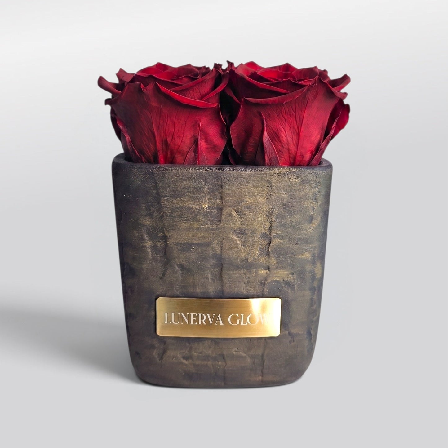 Square Vase Gold/Black| Peach