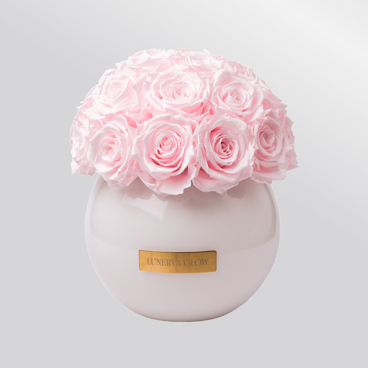White Glass Vase |Peach|M