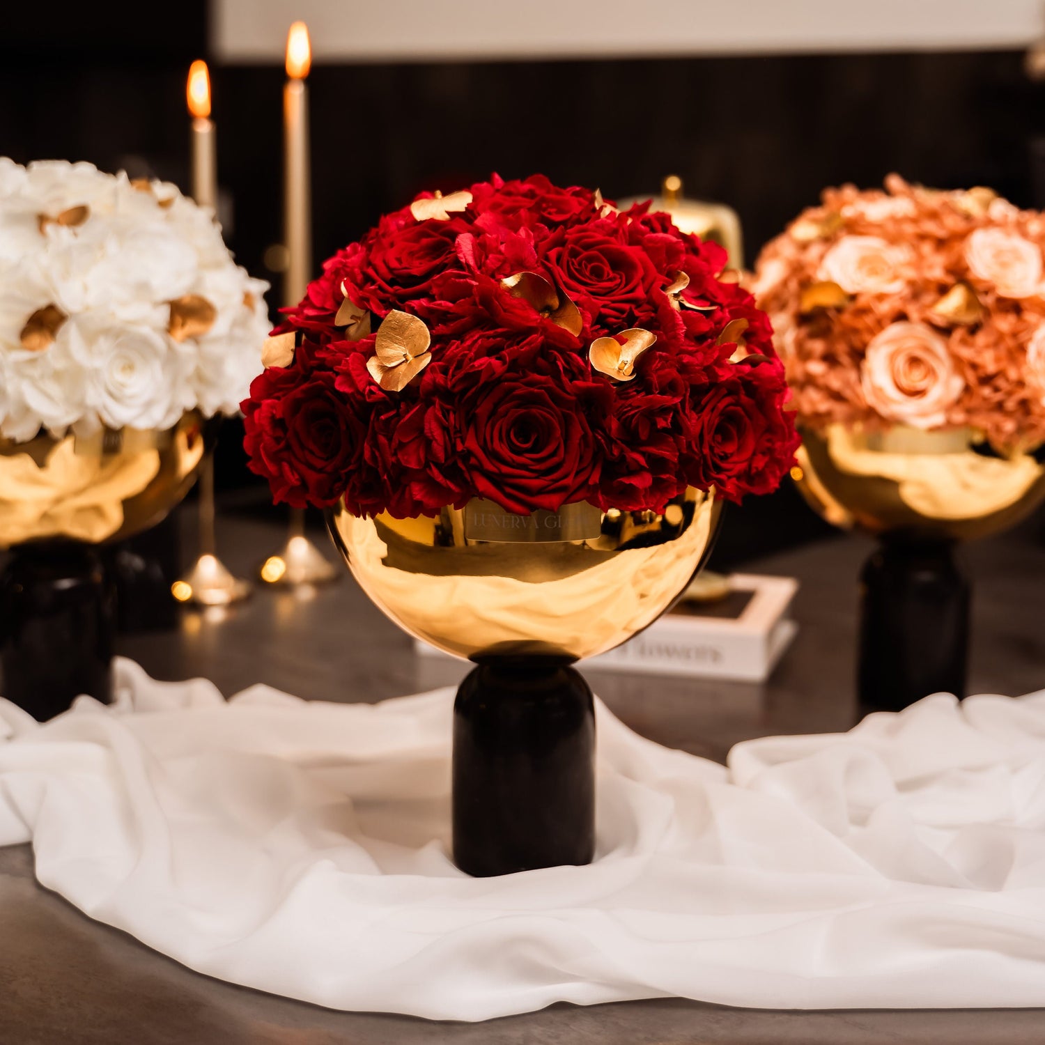 Lux Marble Bowl Infinity Flower-Vase