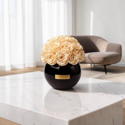Black Glass Vase |Nude|M