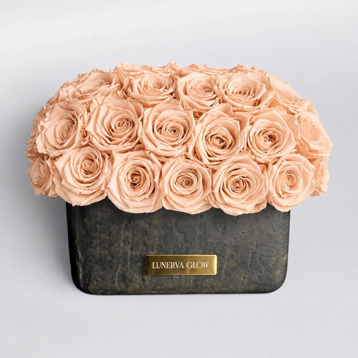Black-Gold Oval Vase|Peach