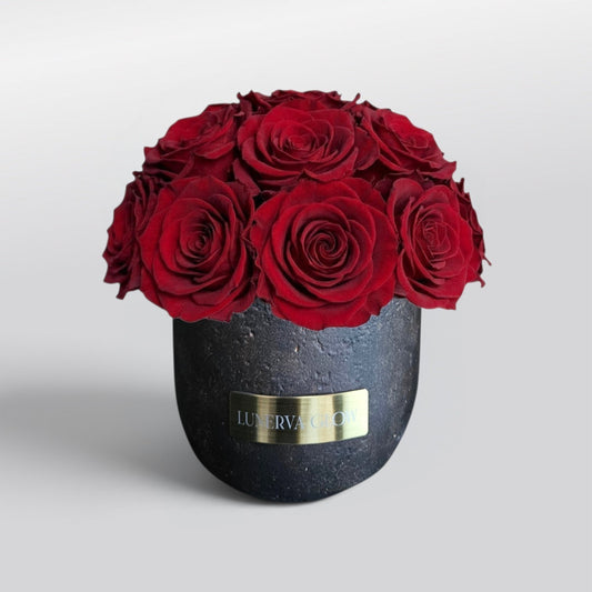Black Solid Vase S | Royal Red