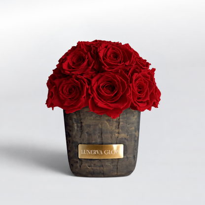 Square Solid Vase S| Royal Red