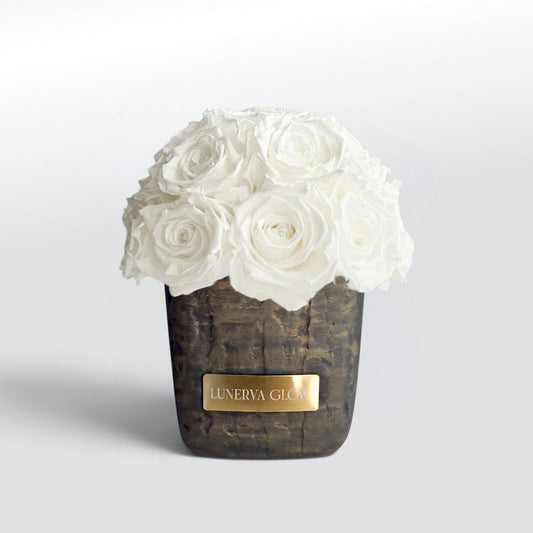 Square Solid Vase S|White