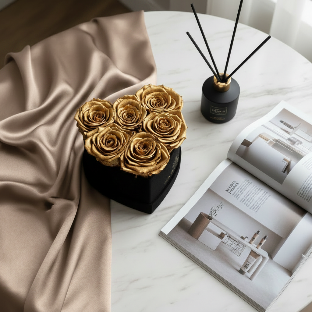 Black Velvet Heartbox |Gold|S