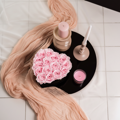 Black Velvet Heartbox |Bridal Pink|M