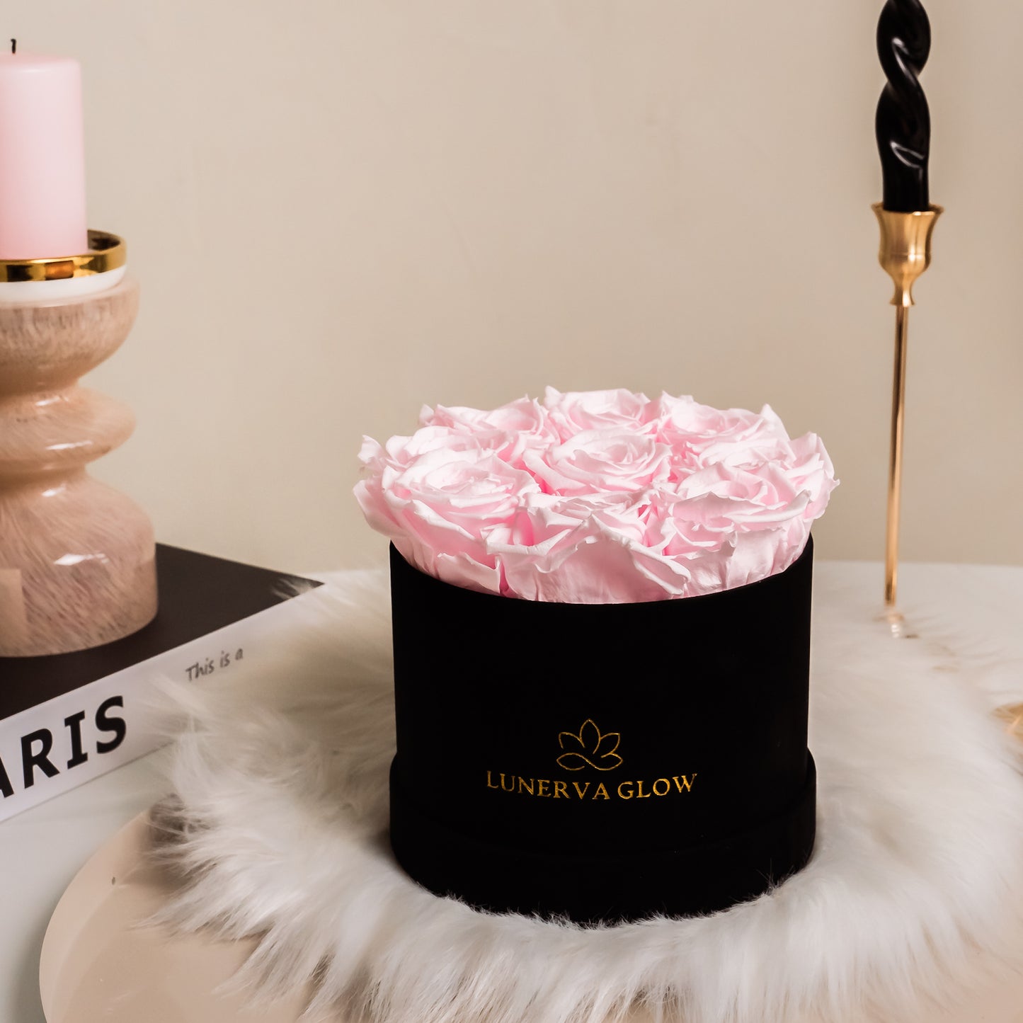 Black Velvet Flowerbox |Bridal Pink|S