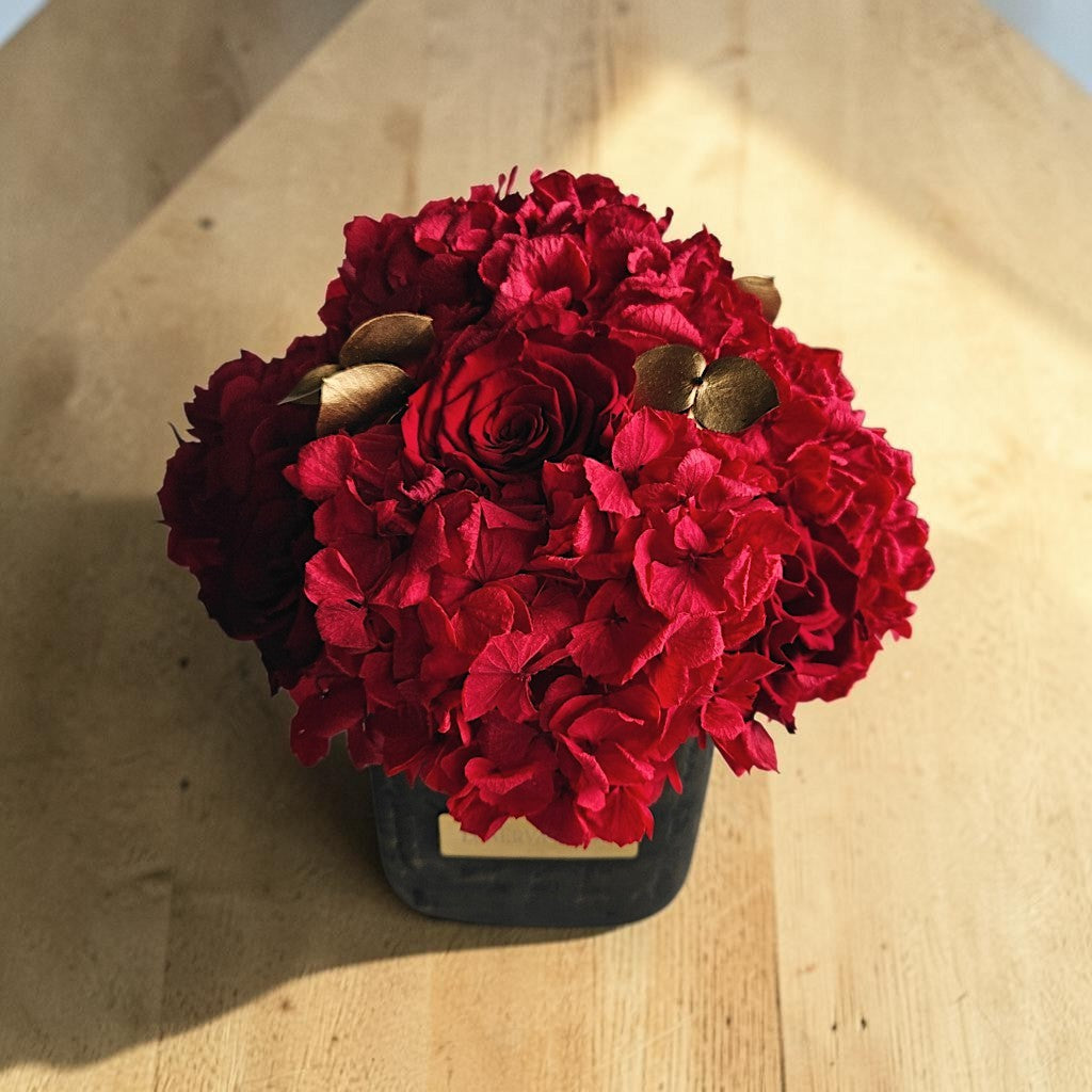 Square Hydrangea Mix S|Royal Red