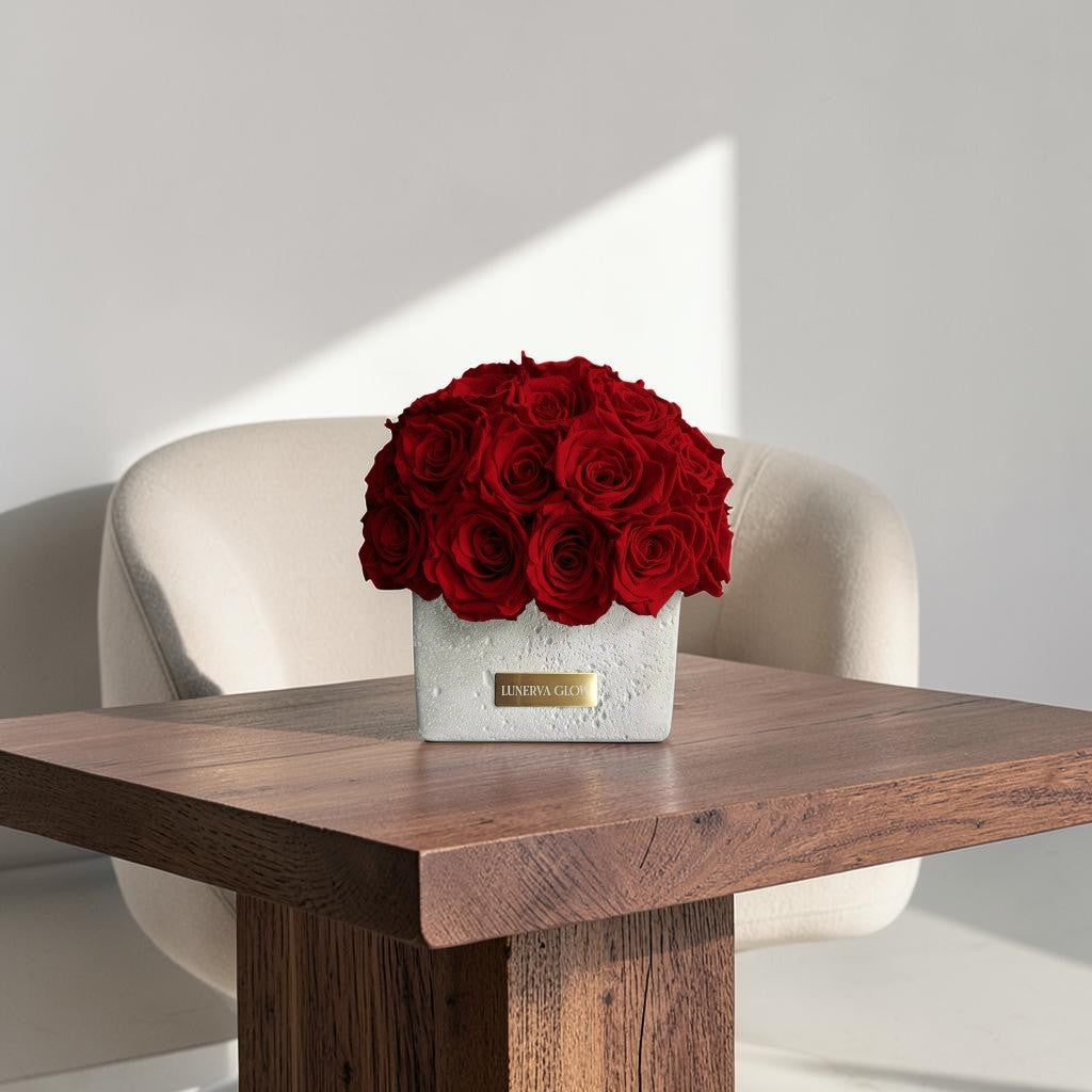 Beton Oval Vase XS|Royal Red