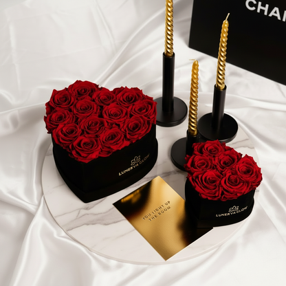 Black Velvet Heartbox |Red|M
