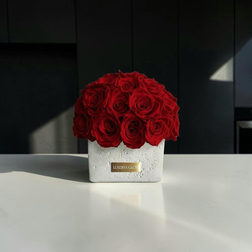 Beton Oval Vase XS|Royal Red