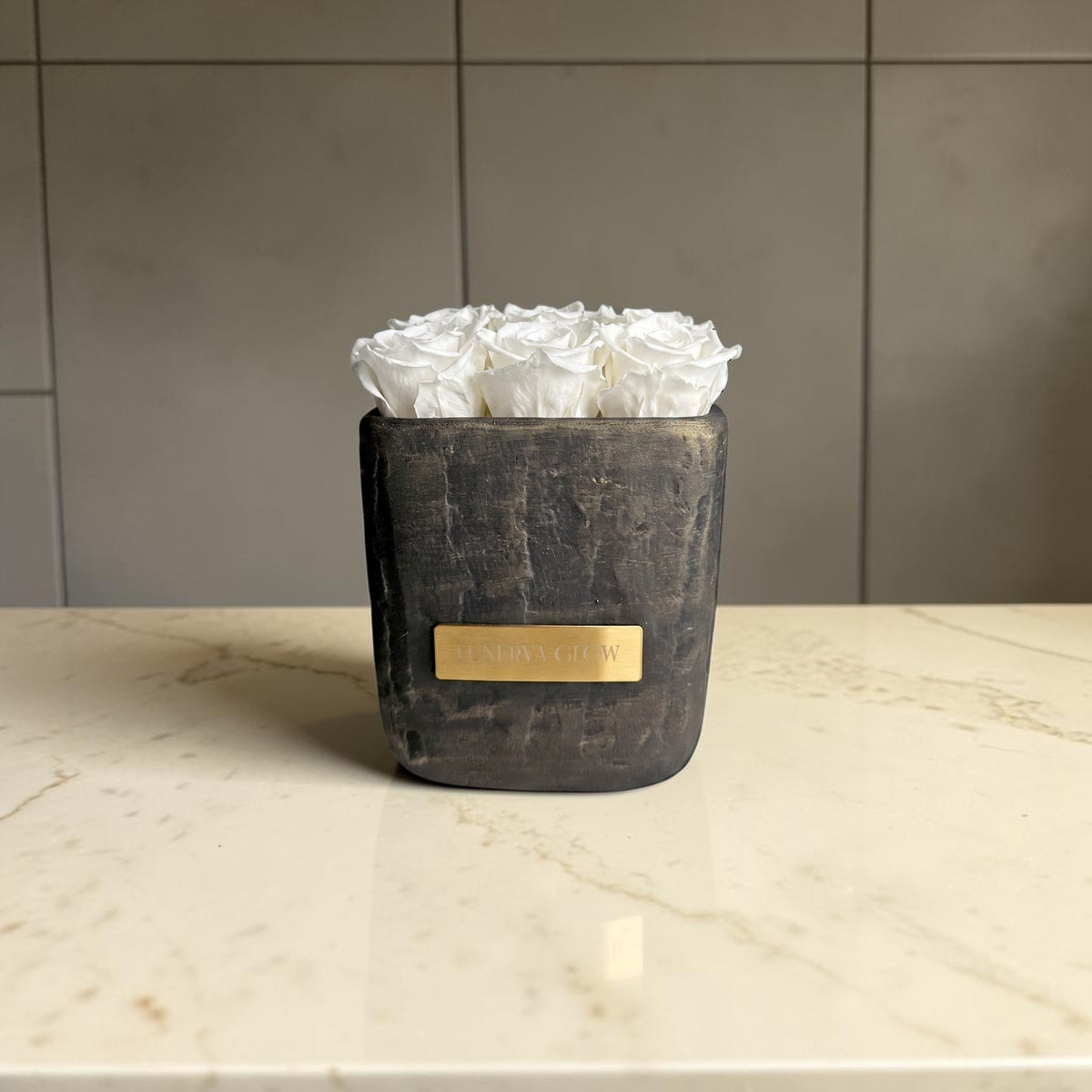 Square Vase S | White