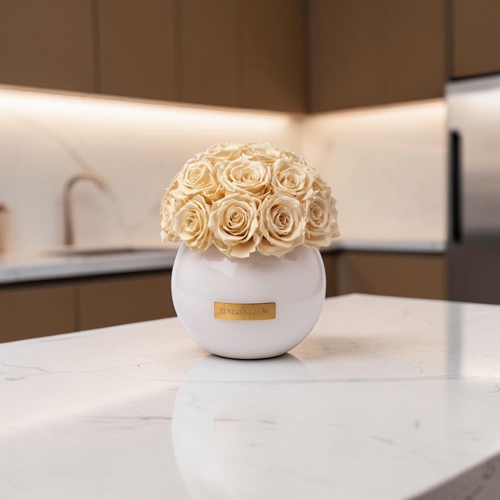 White Glass Vase |Nude