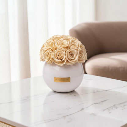 White Glass Vase |Nude
