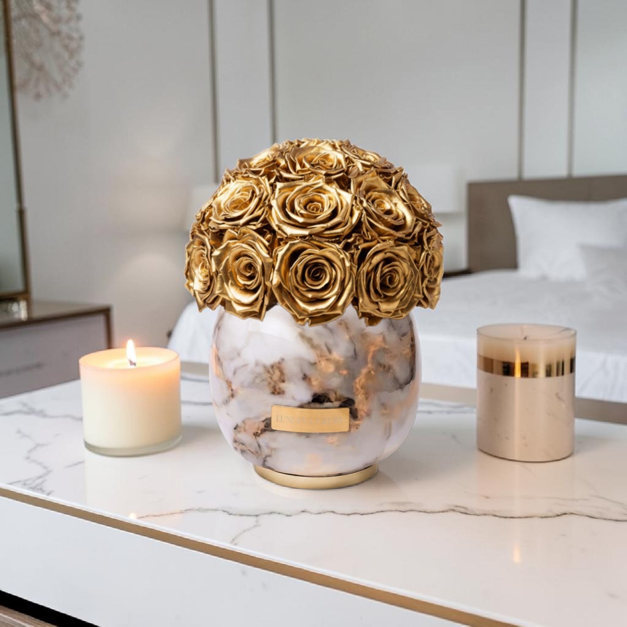 Konservierte Rosen in der Vase als decorative Inspiration | Lunerva Glow 