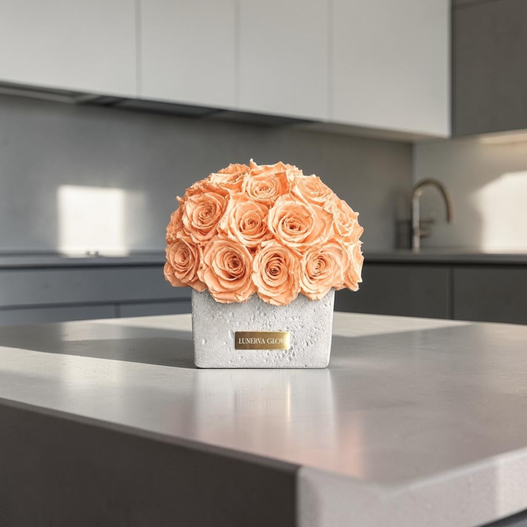 Beton Oval Vase XS|Peach