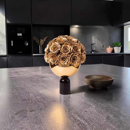 Black Marble Bowl |Gold