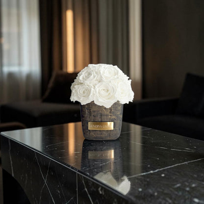 Square Solid Vase S|White
