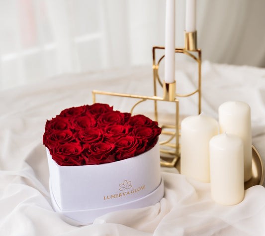 White Velvet Heartbox |Red|M