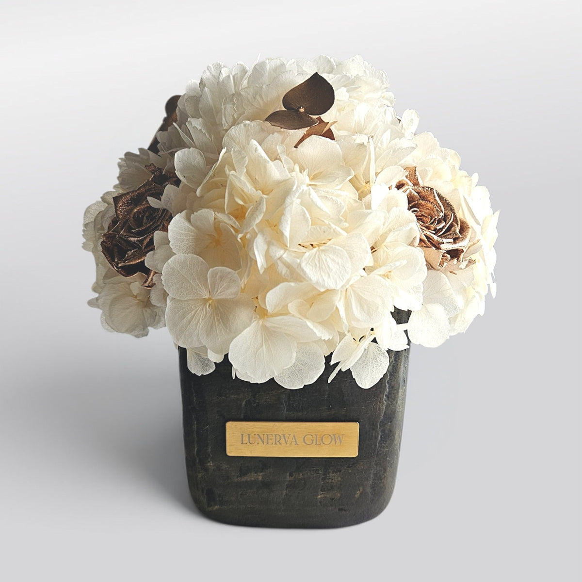 Square Hydrangea Mix S|Champagner