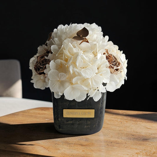Square Hydrangea Mix S|Champagner