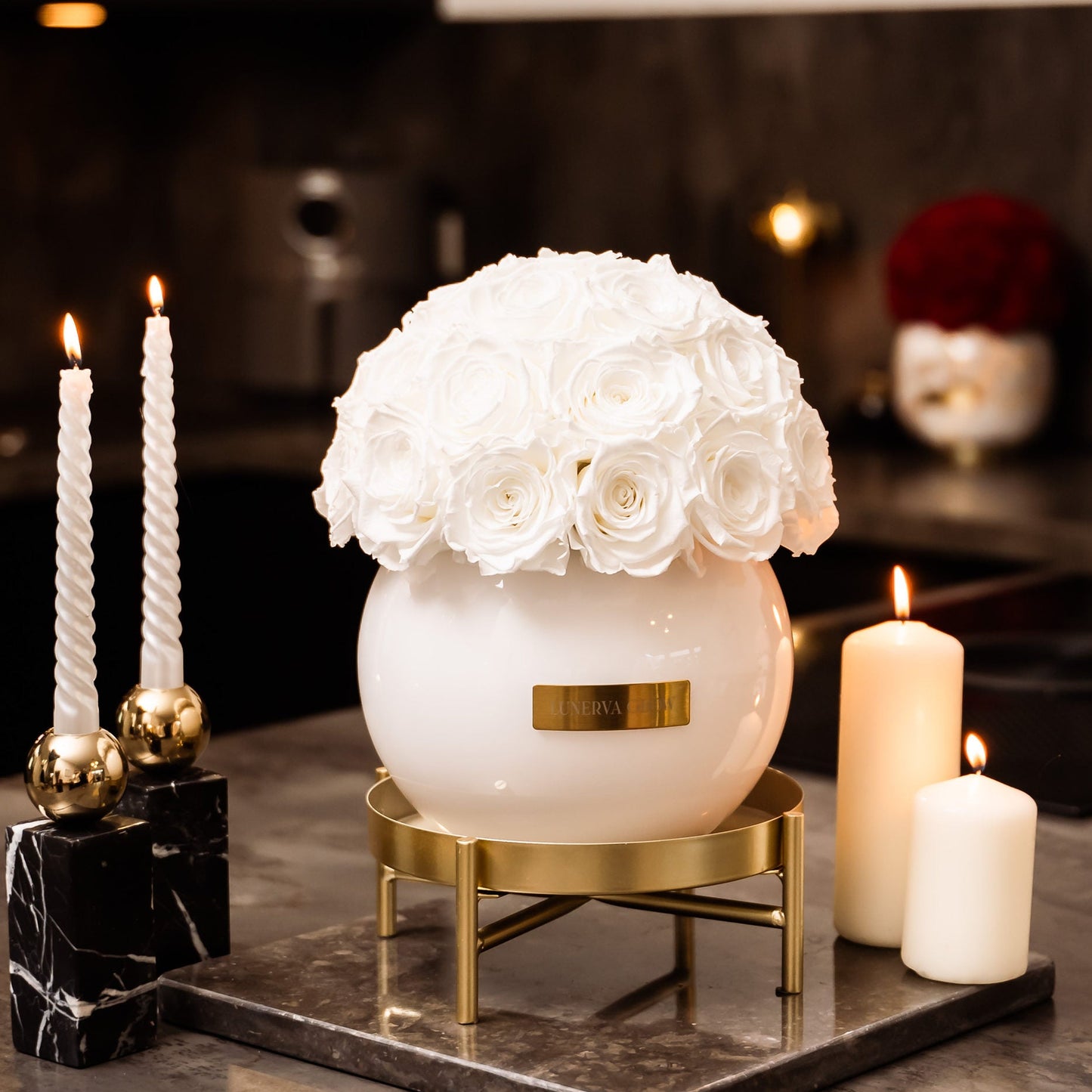 White Glass Vase |White|M