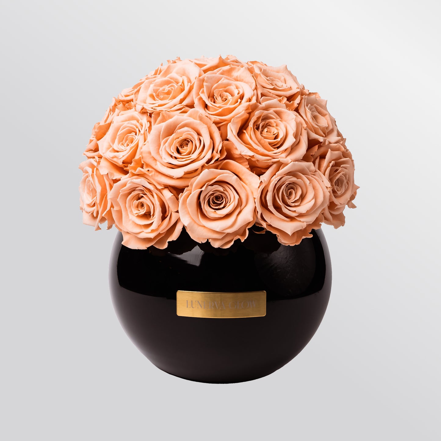 Black Glass Vase |Red