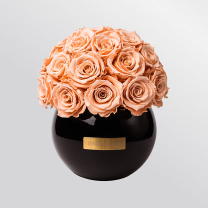 Black Glass Vase |Red