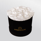 Black Velvet Round Infinity - Flower-Box |White|S
