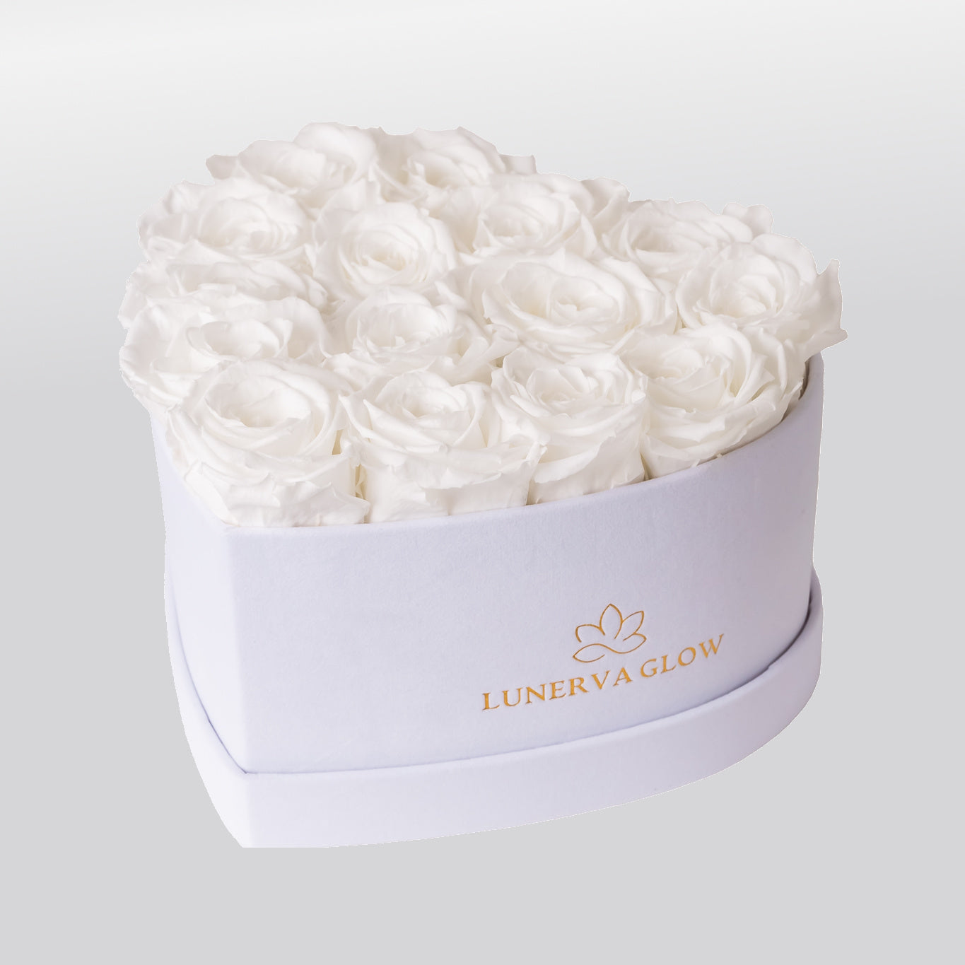 White Velvet Heartbox |Peach|M