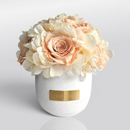 Solid Vase Hydrangea Mix |Nude