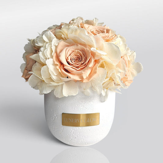 Solid Vase Hydrangea Mix |Nude