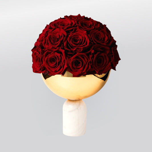 White Marble Bowl |Royal Red