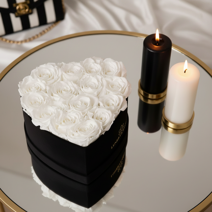 Black Velvet Heartbox |White|M