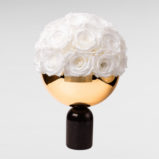 Black Marble Bowl |White|