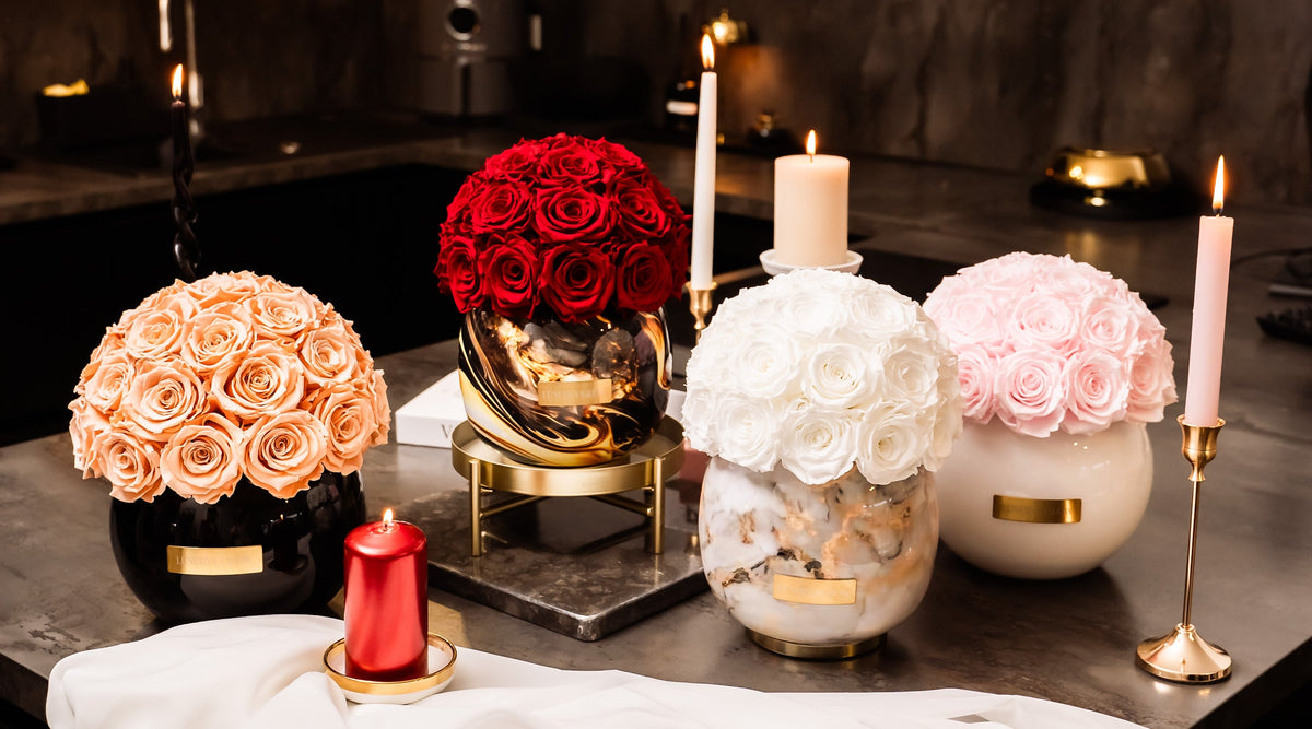 Black Metal Vase |Royal Red