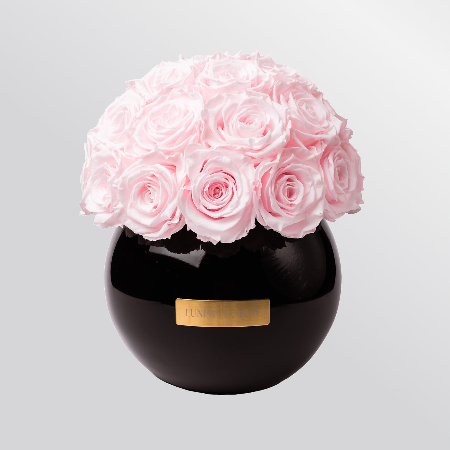 White Glass -Vase Rund Infinity Flower |Bridalpink | L