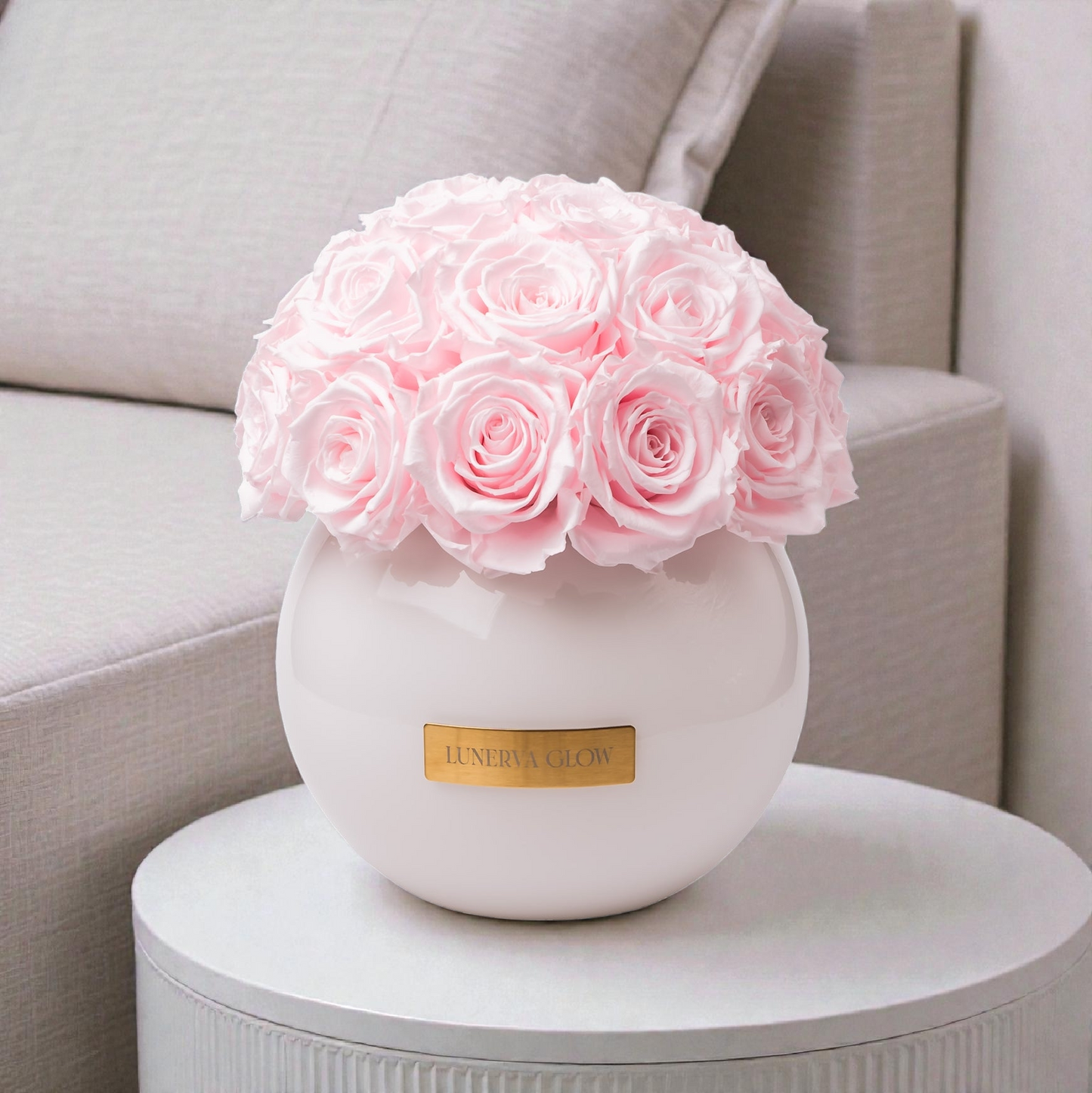 White Glass Vase |Bridalpink|M