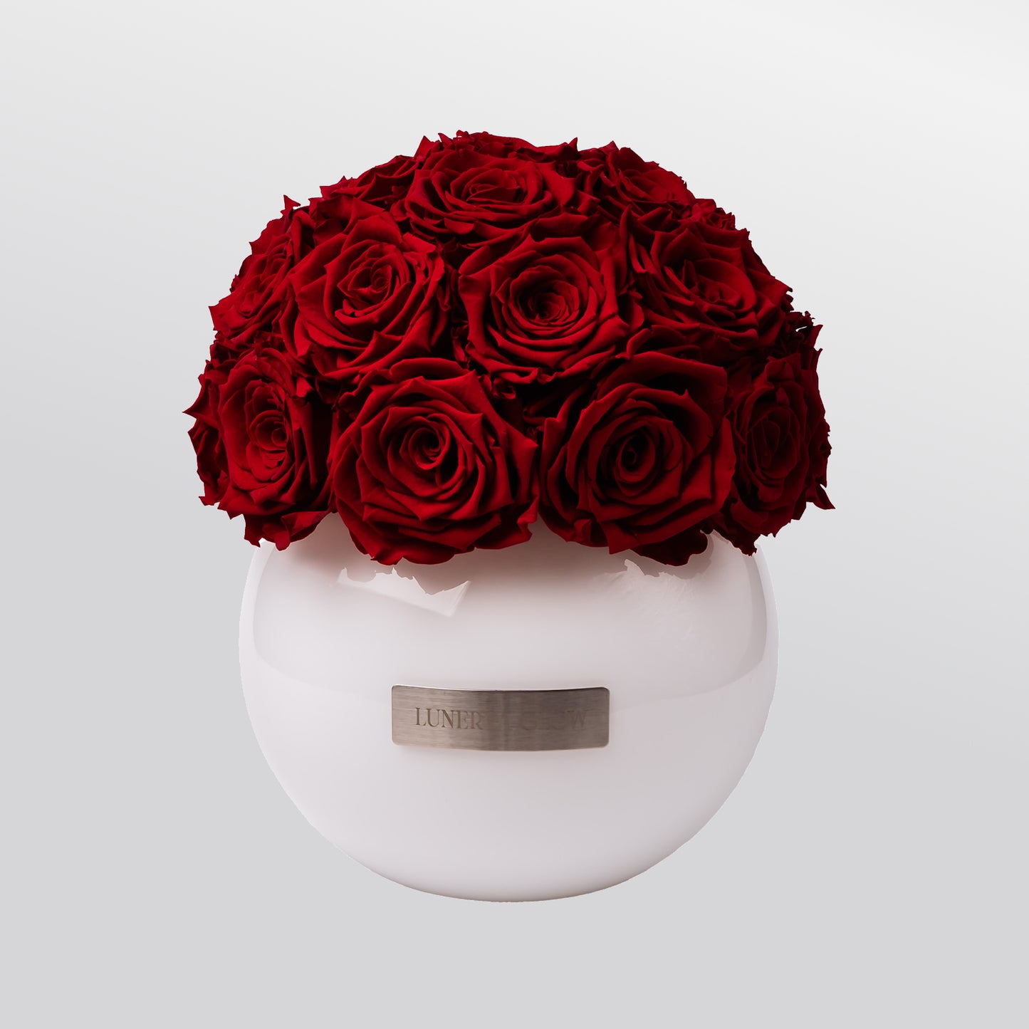 White Glass -Vase Rund Infinity Flower |Bridalpink | L