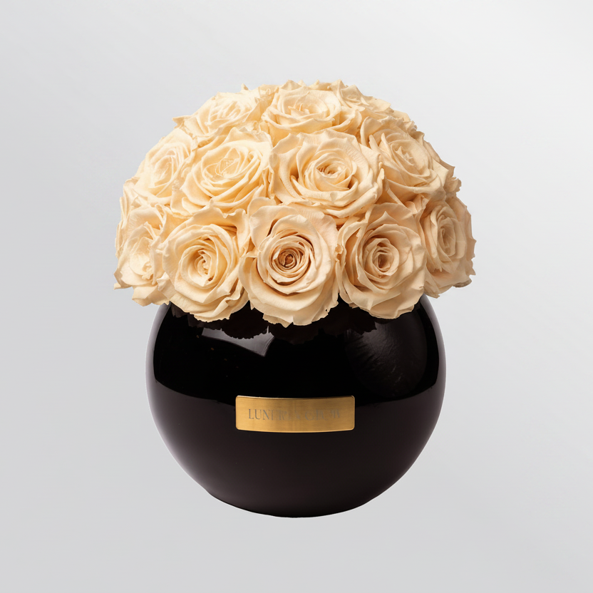 Black Glass Vase |Nude|M